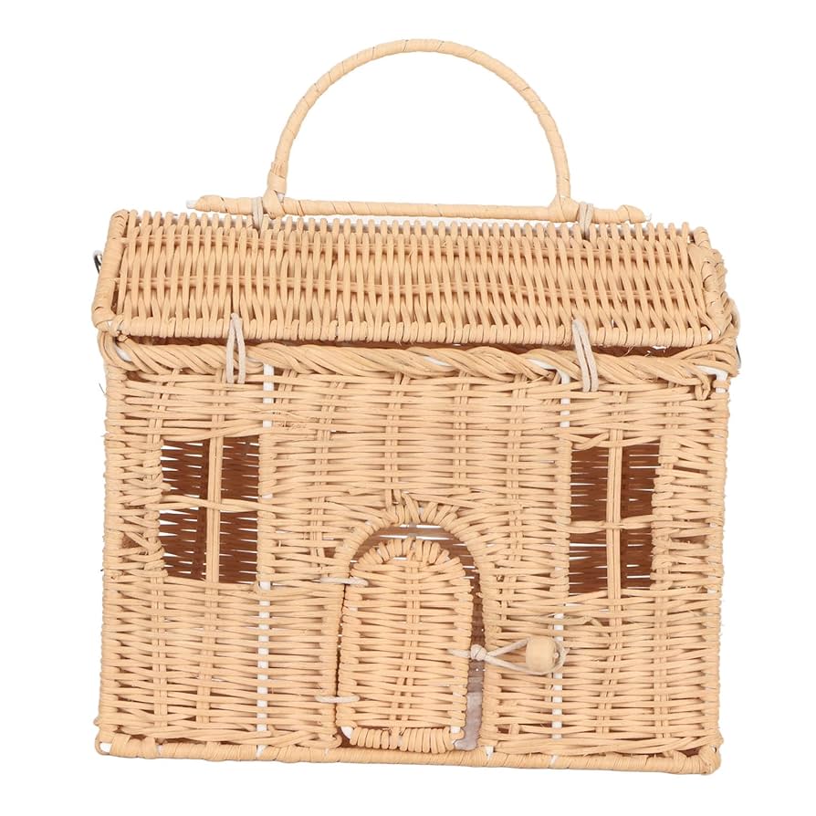 Amazon.com: Wnvivi House Shape Rattan Storage Bag,Rattan